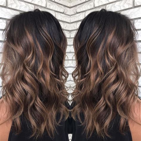 pictures of brunette hair colors with highlights|brunette highlights before and after.